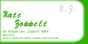 mate zoppelt business card