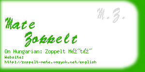 mate zoppelt business card